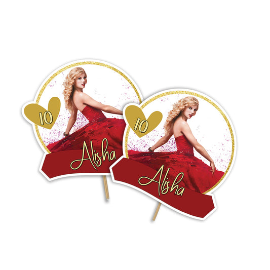 Taylor Swift Personalized Cake Toppers for Birthday Parties