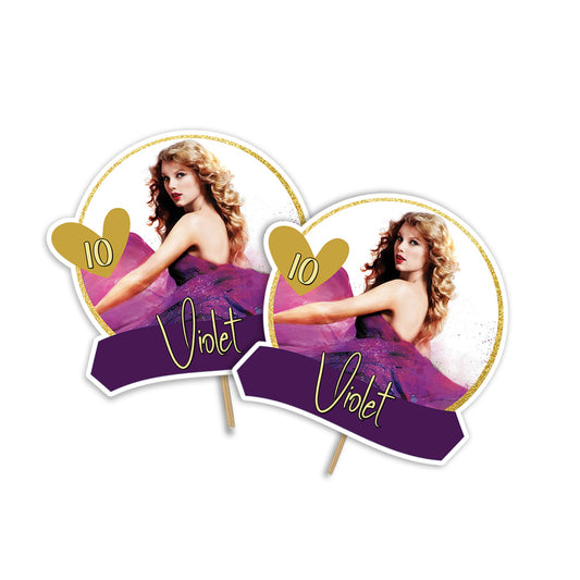 Taylor Swift Personalized Cake Toppers for Birthday Parties