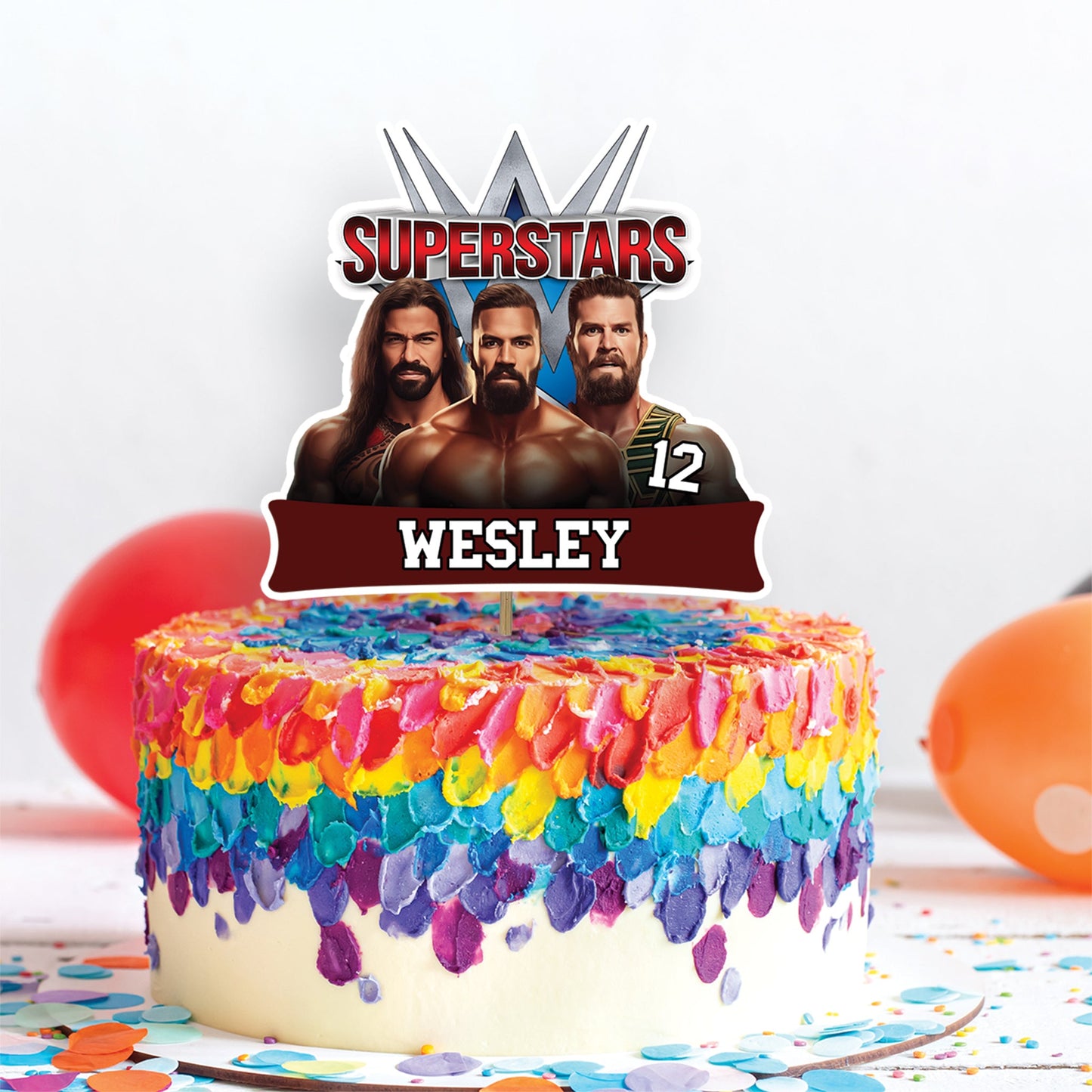 WWE WrestleMania Birthday Decorations, WWE Party Supplies, Royal Rumble, Pro Wrestling, WWE WrestleMania SVG