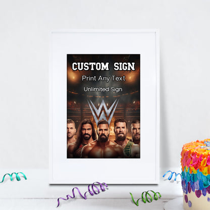 WWE WrestleMania Birthday Decorations, WWE Party Supplies, Royal Rumble, Pro Wrestling, WWE WrestleMania SVG