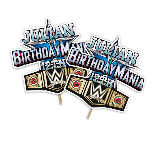 WWE themed personalized cake toppers