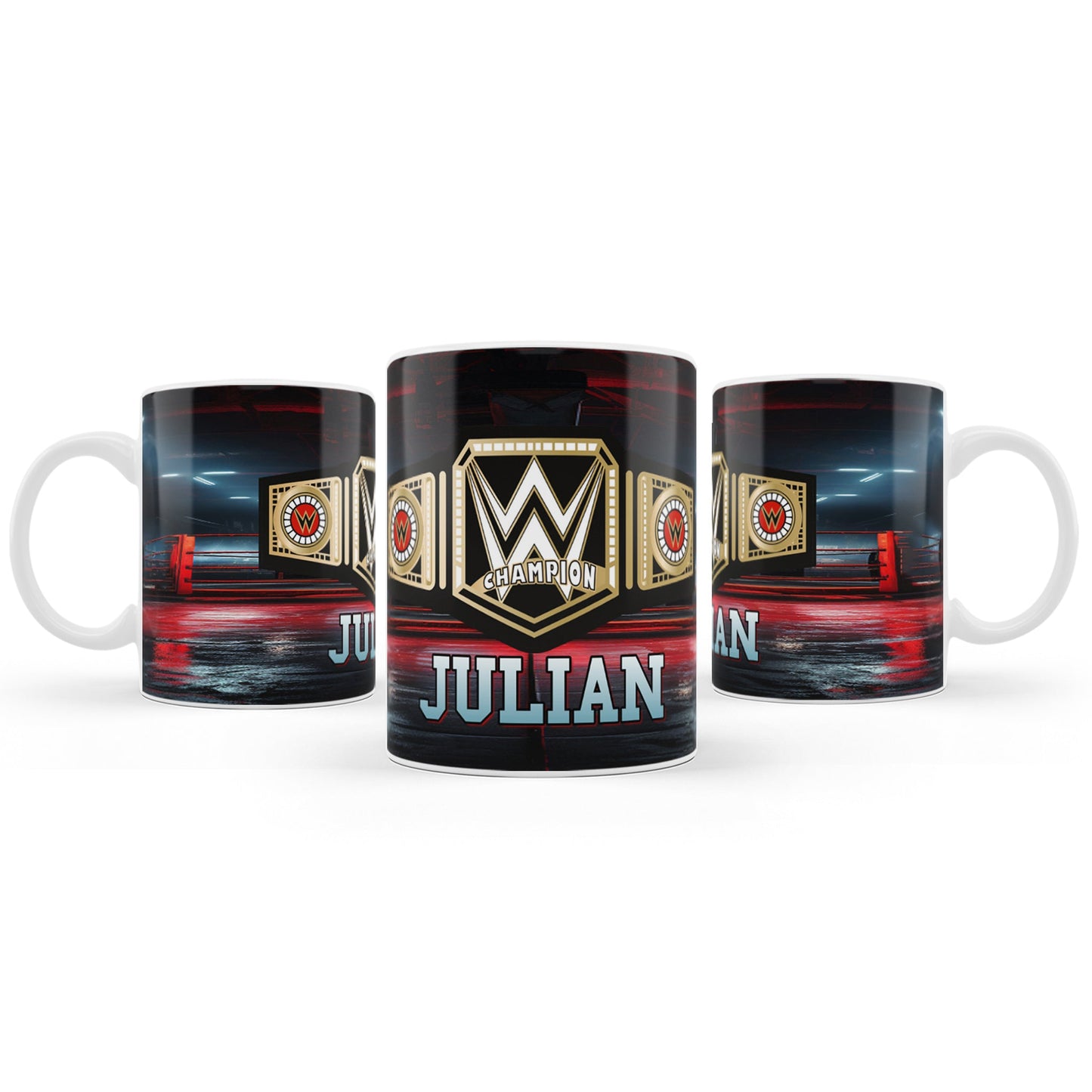 WWE Birthday Mania themed sublimation mug