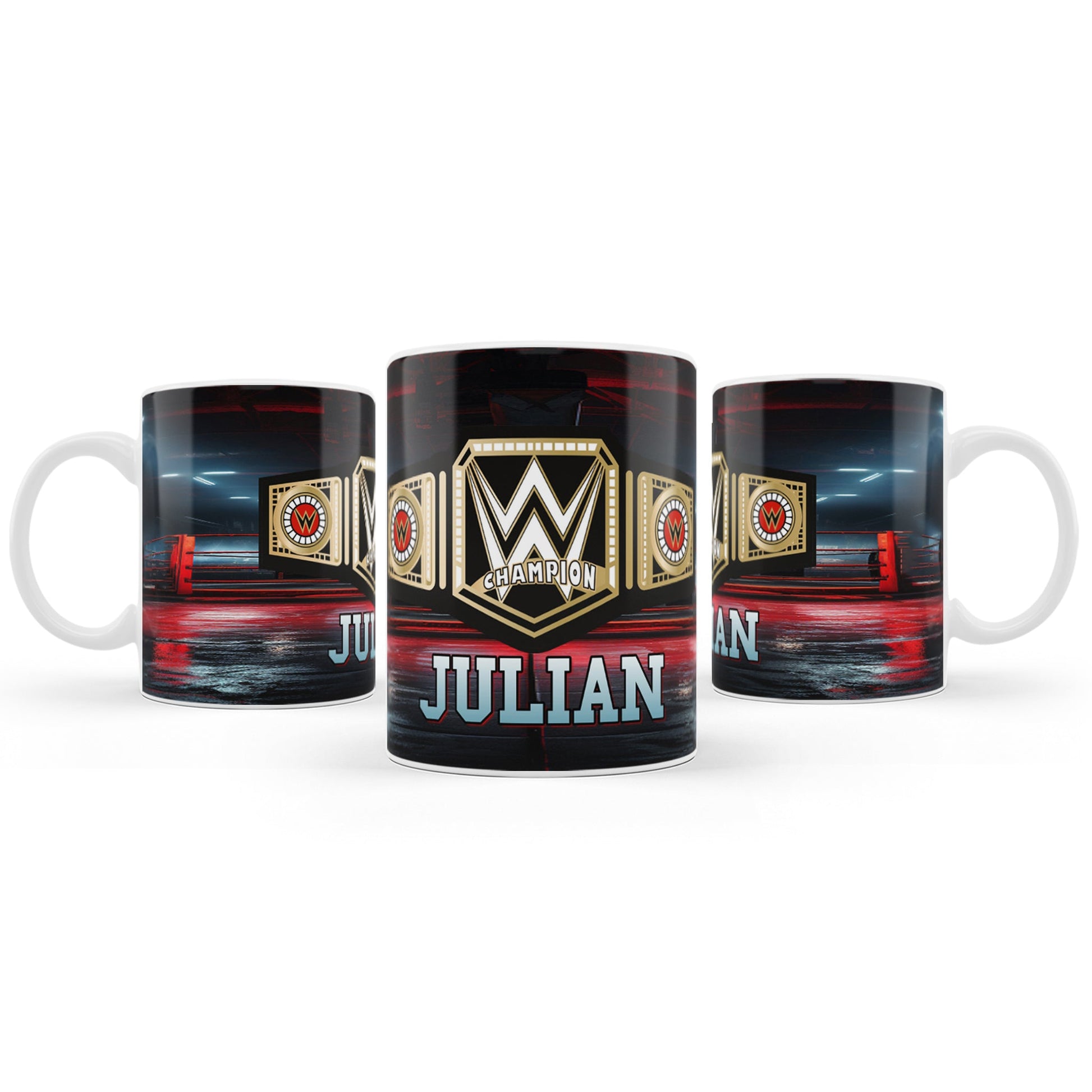 WWE Birthday Mania themed sublimation mug